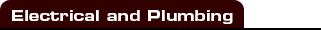 electrical and plumbing